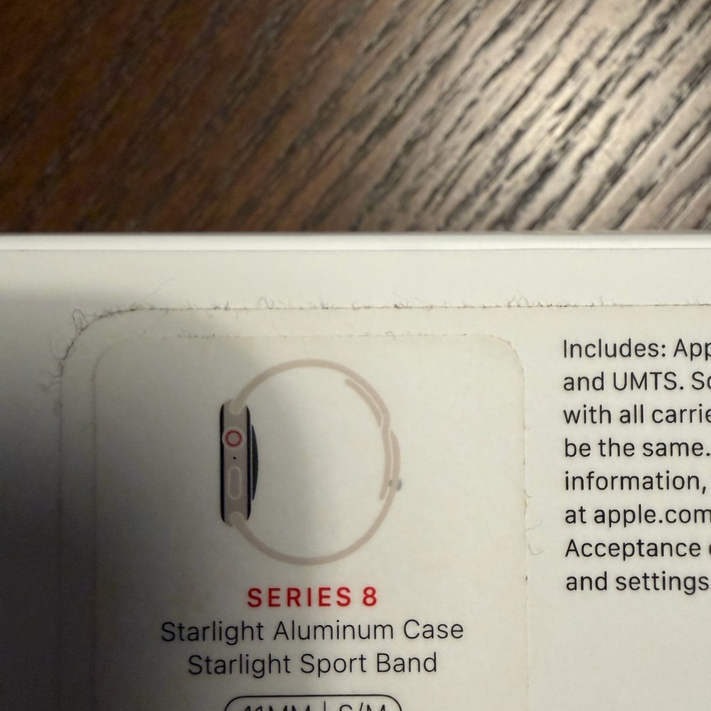 Apple Series 8 with Starlight Aluminum and Sport Band